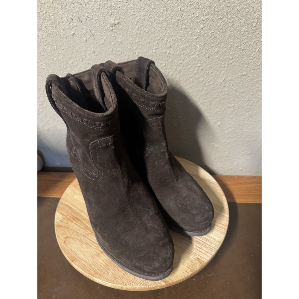Ariat Duchess Western Cowboy Brown Boot Women's 9 B Side Zip Booties - Picture 5 of 9
